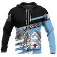thumbnail image 2 of Sudadera con capucha y cremallera con estampado de bandera de Botsuana para hombre, sudaderas retro con estampado 3D, sudaderas informales de otoño de gran tamaño para niños, jersey con cremallera de, 2 of 4