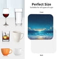 thumbnail image 5 of Leather Coasters with Heat-resistant for Drinks, Night Sky Beach Scene Cup Coasters Cup Pad Mat for Tabletop Protection, Coffee Table, Office Desk and Housewarming Gift, 5 of 5