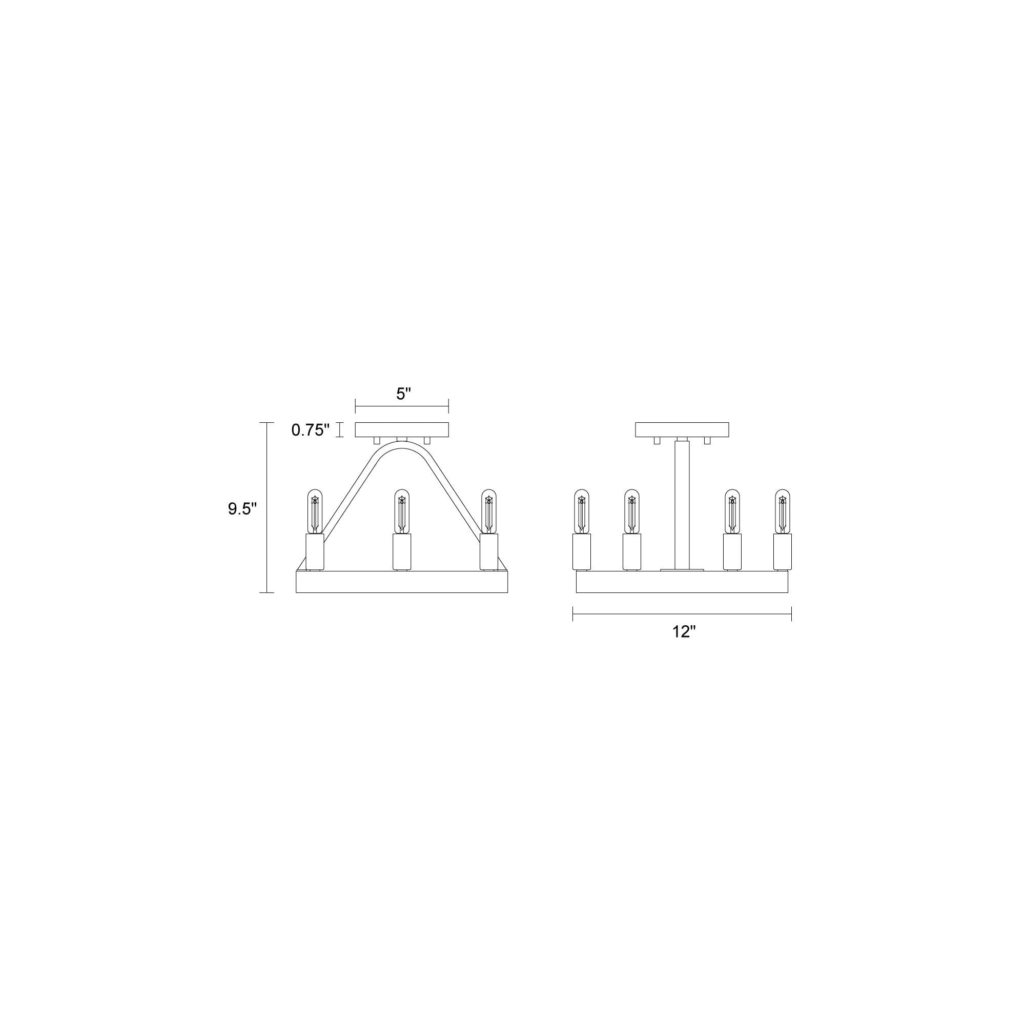 Designers Fountain Carousel 6 Light Matte White Semi Flush Mount Ceiling Light, D254C-SF-MW