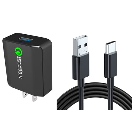 Home Charger Compatible With Motorola Razr (2019 2020 2023 2024) - 18W Fast 6ft USB Cable Type-C Quick Charge Travel