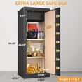 thumbnail image 3 of Extra Large Safe Box, 17.6 Cubic Feet Heavy Duty Big Safe with Security Double Key Lock & Seperate Lock Box, 3 of 7