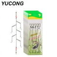 thumbnail image 2 of YUCONG String Hooks 3#-13# High Carbon Steel Fishing Hook Rigs Swivel Single Fishhook Combin 5 Haken Barbed Sharp hame莽ons Pesca Size 13, 2 of 6