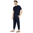 thumbnail image 3 of Inkmeso SolidPajama Set For Mens Short Sleeve Sleepwear Round NeckNightwearPj Set, 3 of 7