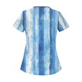 thumbnail image 4 of LHVUOA Scrub Tops for Women Stretch Kids Friendly Soft Comfy Short Sleeve Slant Collar Shirts Soft Nurse Uniform Overalls with Pockets, 4 of 4
