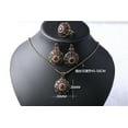 thumbnail image 4 of Kachbutis 3 Pcs/Set Floral Jewelry Set Necklace Ring Earrings for Brides Wedding Party Costume Accessories Gifts for Women 8, 4 of 6