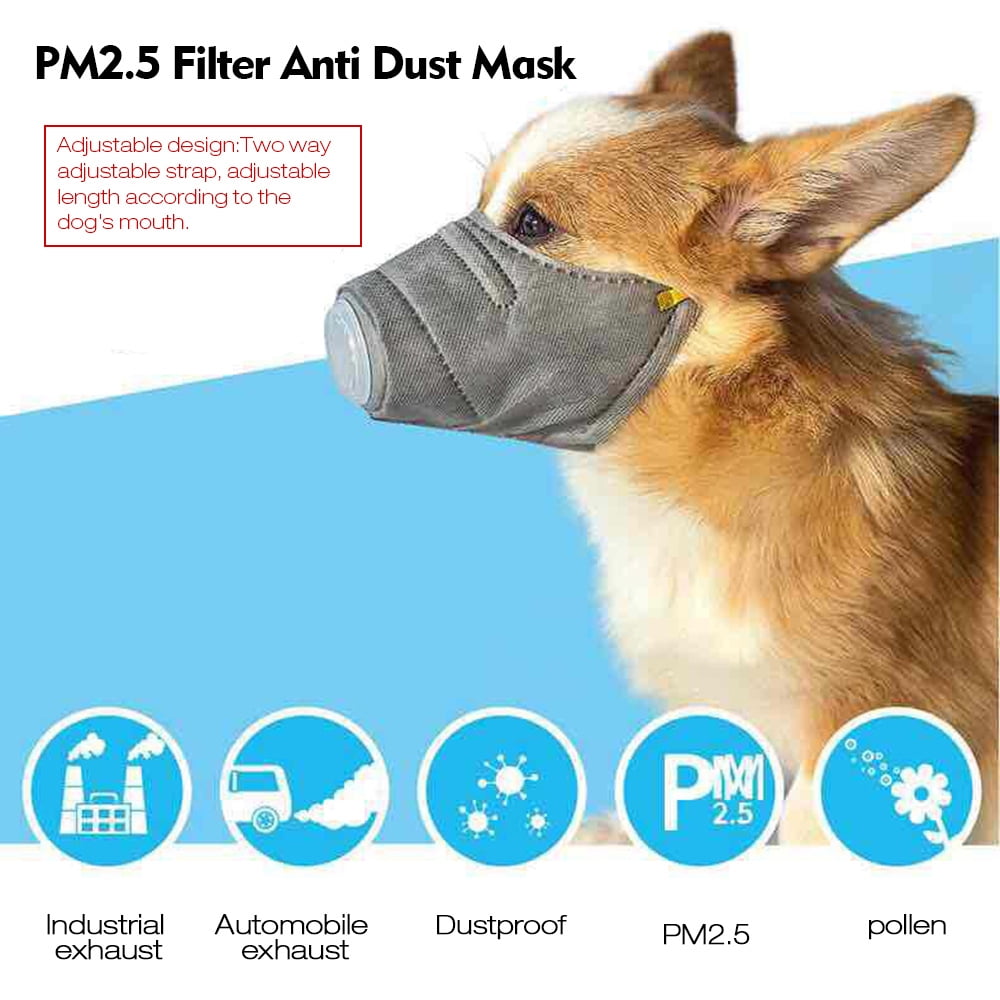 Pet mask Breathable Dog Soft Cotton Mouth Mask Pet Respiratory PM2.5