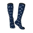 thumbnail image 4 of Bingfone Compression Socks For Women And Men Long Socks For Running Athletic Cycling Nurse-Nautical Themed Simple Anchors, 4 of 9