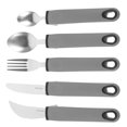 thumbnail image 2 of Ensemble de 5 Pcs de Coutellerie Grise Lestée pour Personnes en Récupération avec Fonction Anti-Tremblement et Conception Ergonomique, 2 of 8