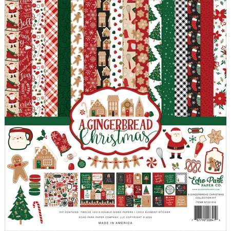 UPC: 0787790208419 | Echo Park Paper Company A Gingerbread Christmas Collection Kit Paper 12-x-12-Inch