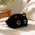 thumbnail image 4 of Cute Round Cat Plush Toy Soft Fluffy Kitten Stuffed Animal with Big Eyes for Stress Relief and gifts, 4 of 5