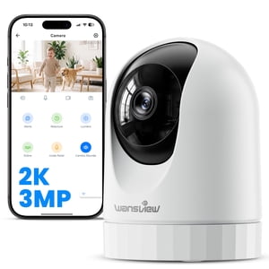 WansView 2K Indoor Security Camera with 360° Pan & Tilt