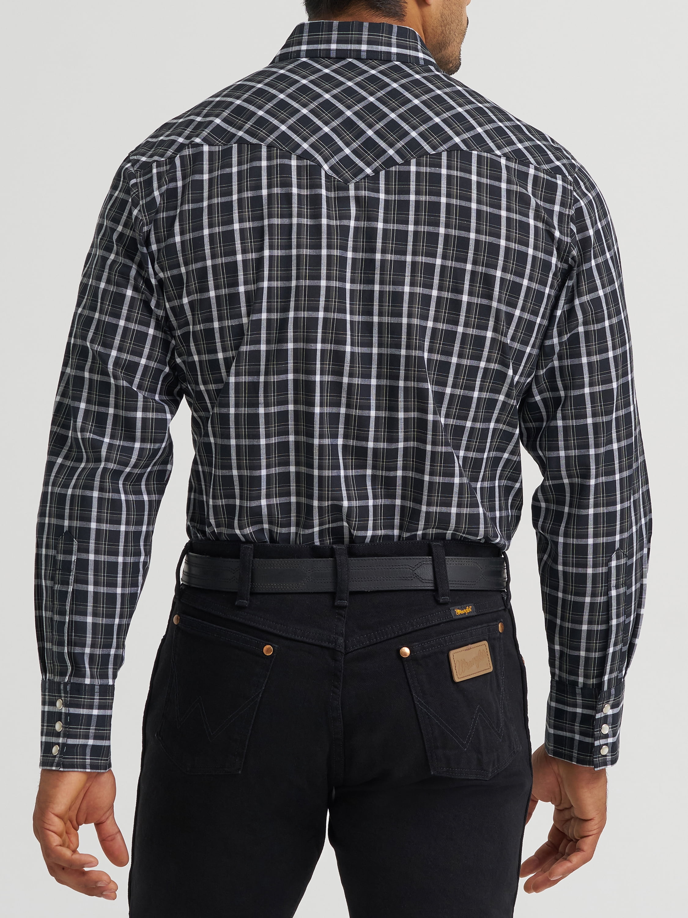 Wrangler® Men's and Big Men's Regular Fit Long Sleeve Western Shirt, Sizes S-5XL