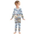 thumbnail image 6 of FORMRS Long Sleeve Top and Pants Pajama Set for Niños 2-Piece Sleepwear, Sizes 18M-8Y, Winter Mountain, 6 of 6