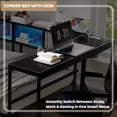 thumbnail image 6 of AENKYO Twin Size Corner Daybed with Desk & Storage, Reversible LED Bed Frame with Charging Station & Drawers, Black, 6 of 8