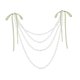 thumbnail image 3 of Decoración para respaldo de silla de boda, lazo de cinta, decoración para pasillo de boda con perla Verde, 3 of 8
