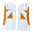 thumbnail image 2 of Guantes de soldador resistentes al calor de 14 pulgadas, cuero , guantes de soldadura Mig para guantes de , chimenea, , p amarillo Baoblaze guantes de soldadura, 2 of 7