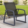 thumbnail image 3 of Compamia Pacific Club Arm Chair Dark Gray Frame Black Sling, 3 of 7