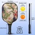 thumbnail image 4 of Pickleball Paddles Set Of 2, Fiberglass Surface, Tropical Jungle Print, 4 Balls & Bag, 4 of 5