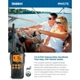 thumbnail image 6 of Uniden MHS75 Waterproof Handheld 2-Way VHF Marine radio, Submersible, Selectable 1/2.5/5 Watt Transmit Power. All USA/International and Canadian Marine Channels - Color Black, 6 of 6