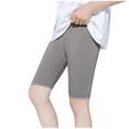 thumbnail image 5 of ZACPNCV Girls Bermuda Shorts Knee Length Summer Casual Shorts Lightweight Elastic Waist Short Pants Dark Gray 5-6 Years, 5 of 7
