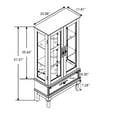 thumbnail image 6 of CQSXDA 52" Vintage Storage Display Organizer Glass Light Cabinet with Drawer and Adjustable Shelves, 6 of 14
