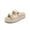 BEIGE, variant on Platform Sandals Women Raffia Espadrilles Summer Comfortable Wedge Sandals Beach Vacation Adjustable Buckle Cute Slide Sandals