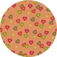 thumbnail image 1 of Ahgly Company Tapis Rond Lavable en Machine Intérieur Transitionnel Orange Rouge Orange, 8 Pieds Rond, 1 of 7