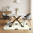 thumbnail image 3 of ODIKA Scattered Kitten Footprints Whimsical Border Tracks Round Print Refined for Small Living Room, Playroom, Bedroom, Easy Care Kids Safe, 3 of 7