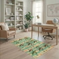 thumbnail image 2 of ODIKA 4'x6' Ultra-Soft Area Rug, Turtle Ocean Beachy Waves Entry Themed Teal Bathroom Nautical Flowing Dynamic None Washable, Bare feet friendly, Silk-Touch for Bedroom Home office, 2 of 7
