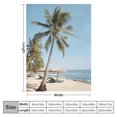 thumbnail image 4 of Pratyus Palm Tree Beach Flannel Throw Blanket for Couch Sofa Bed Office Decor All Seasons Lightweight Anti-Wrinkle Blanket 60x80in, 4 of 6