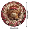 thumbnail image 3 of zhangmingg Valentine's Day Themed Cow Soft Area Rug Cozy Floor Mat for Home, 3 of 8