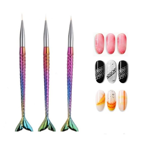 3-Piece Nail Art Pen & Brush Set – UV Gel Liner & Dotting Tools for Precision Polish Application TIKA