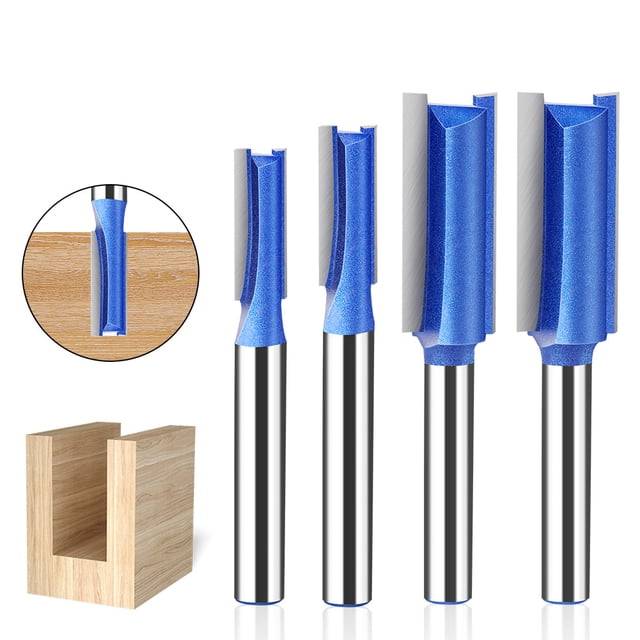4Pcs 6.35mm 1/4'' Shank High-quality Milling Cutter Flush Trim With Bearing Router Bit Set For Wood Woodworking Tools