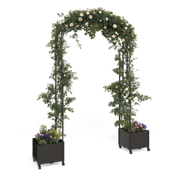Goldensoil Span 47.2" Steel Garden Arch Trellis for Climbing Plants,Outdoor Garden Arbors and Arches