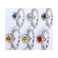 thumbnail image 5 of Moissanite Engagement Rings for Women 1ct D Color VVS1 Clarity S925 Sterling Silver Diamond Rings Green/Yellow/Red Moissanite Wedding Bands with Certificate, 5 of 9