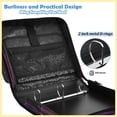 thumbnail image 4 of Zipper Binder with Shoulder Strap 2 inch 3 Ring Waterproof File Folder Organizer Bag 500 Sheet Colorful Butterfly, 4 of 8