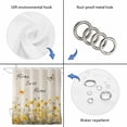 thumbnail image 3 of Home Sweet Home Bathroom Shower Curtains with Hooks, Watercolor Spring White Yellow Floral Butterfly Linen Texture Waterproof Fabric Washable Shower Curtain for Home Hotel Bathtub Decor 36x72 Inch, 3 of 8