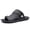 black, variant on Men's Black Toe-Loop Slide Sandals, Breathable Studded Casual Summer Slippers