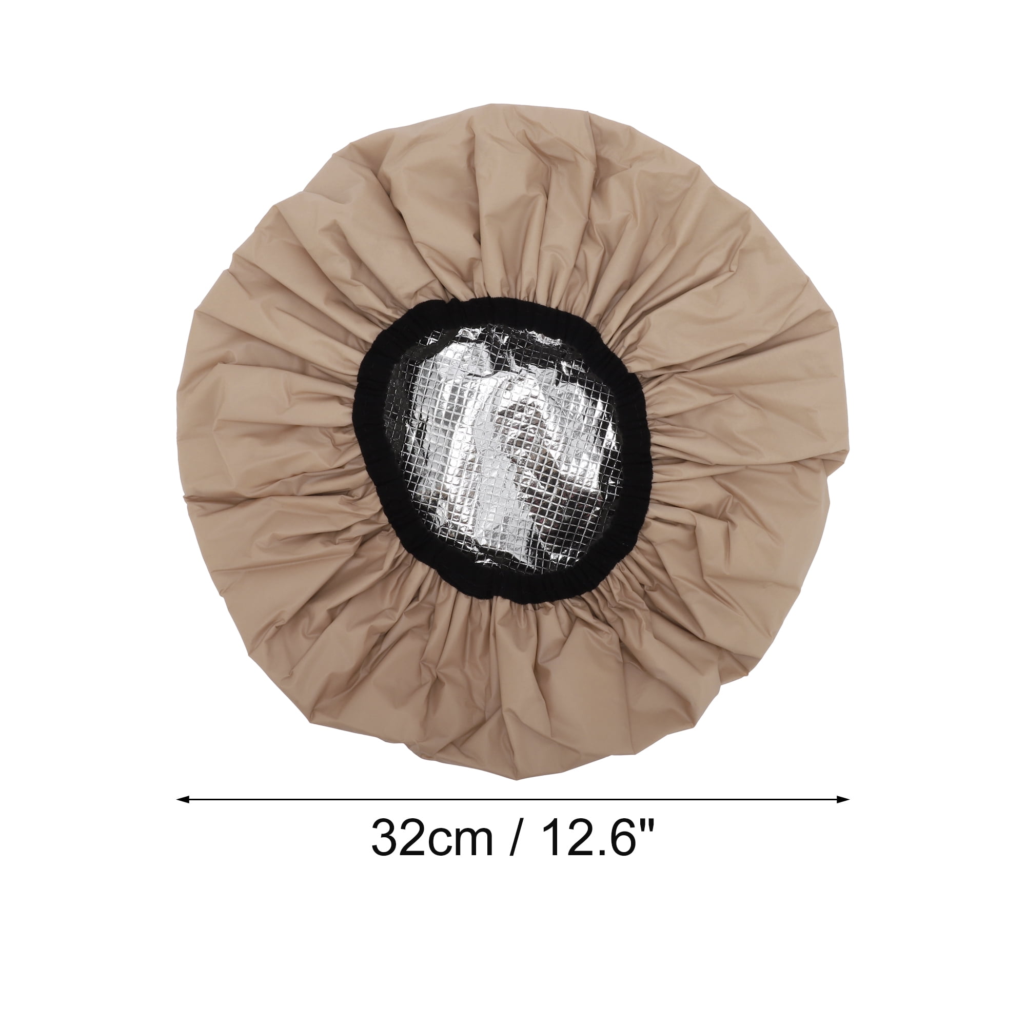 Unique Bargains Women Durable Portable Shower Cap 1 Pc Khaki