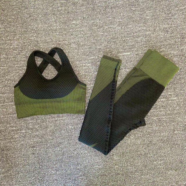 Chándal sin costuras para mujer, conjunto de Yoga, ropa deportiva de entrenamiento, ropa de gimnasio, Leggings de cintura alta de manga larga, trajes deportivos