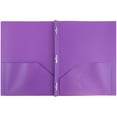 thumbnail image 2 of JAM Paper Plastic 2 Pocket POP Folders with Clasps, Purple, Sold Individually, 2 of 5