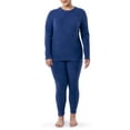 thumbnail image 5 of Fruit of the Loom Women's & Women's Plus Stretch Fleece Thermal Top and Bottom Set, 5 of 16