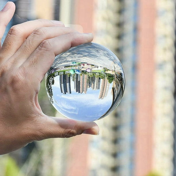 2X Transparente Bola de Cristal de Cristal Esfera de Sanación Esfera Curativa Fotografía Apoyos Bola Decoración 50mm