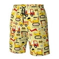 thumbnail image 4 of Vsdgher Funny Construction Vehicles Men's Beach Shorts, Surfing shorts, Swim trunks, Quick Dry Swim Trunks for Surfing Beach Fun -3X-Large, 4 of 6
