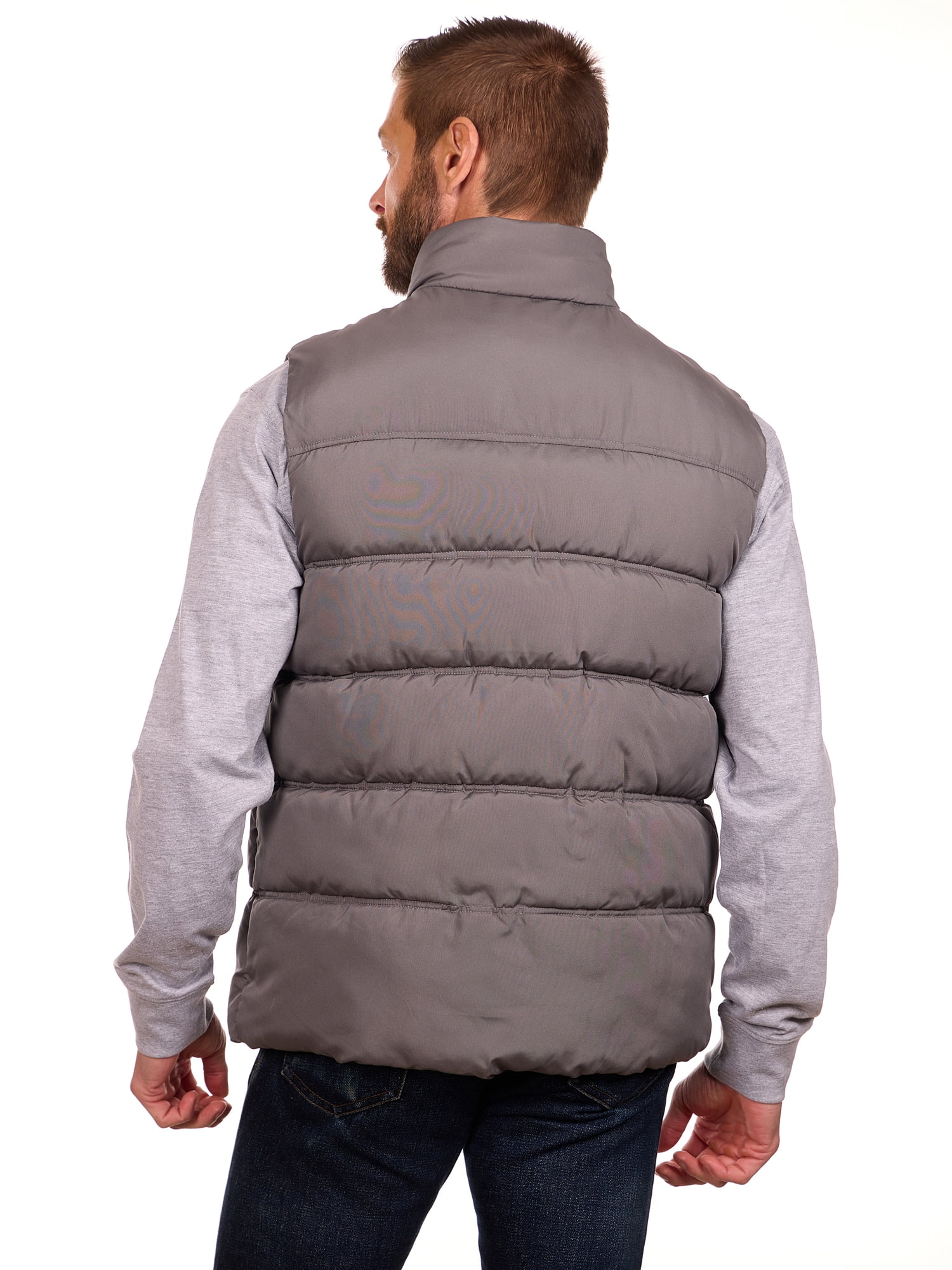 Bass Creek Outfitters Men's Double Needle Quilted Puffer Vest, Sizes M-XXL
