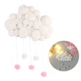 thumbnail image 5 of Dulce bola de terciopelo de peluche colgante de pared nube Pom borla cuna colgante decoración, blanco Feliz Sencillez, 5 of 5