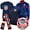 U.S. Soccer_2, variant on Icon Sports Official US Men's National Soccer Team Ultimate Fan Pack - Unisex Adult - Jacket, T-Shirts, Scarf & Soccer Ball - USSFUFP Navy M