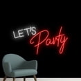 thumbnail image 3 of Handmadetneonsign Lets Party Neon Sign, Quote Wall Art Decor, Party Wall Decor, Bar Pub Home Room Wall Decor, 3 of 5