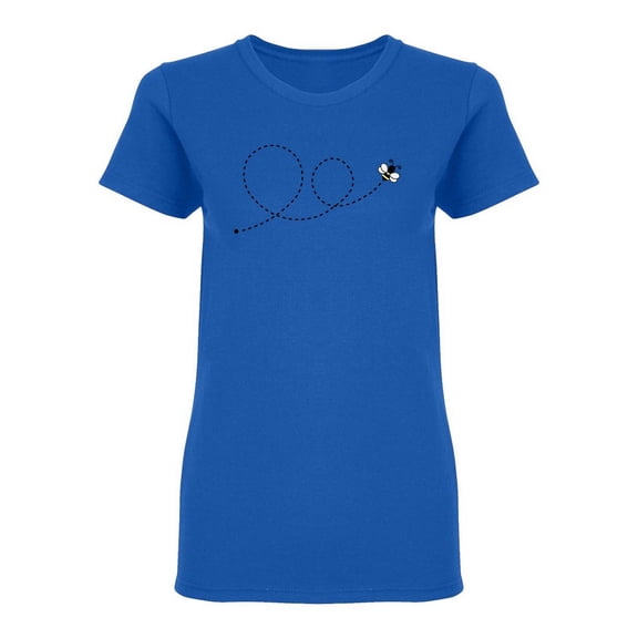 Bee Flying Design Shaped T-Shirt Women -Image by Shutterstock, Female Medium