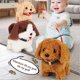 thumbnail image 3 of Plush Golden Retriever Toy Interactive Puppy Walking Barking Tail Wagging Stretching Companion Animal for Kids Toddlers Fun Electronic Toy, 3 of 5